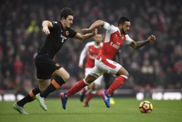 En octava posición está el jugador del Arsenal, Theo Walcott (32,7 km/h)