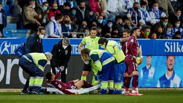 Ander Barrenetxea se lesionaba ante el Alavés en Mendizorroza.