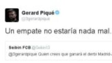 Gerard Piqu&eacute; dio su apuesta para el derbi entre Real Madrid y Atl&eacute;tico de Madrid.