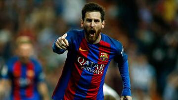 Lionel Messi en el Santiago Bernabéu.