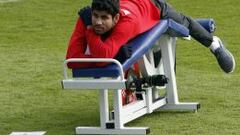 Costa sigue al margen; Villa y Courtois ya están con el grupo