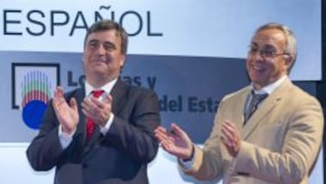 Miguel Cardenal y Alejandro Blanco, en la &uacute;ltima Gala del Atletismo Espa&ntilde;ol.
 
 
 