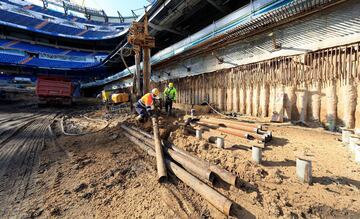 Las obras del estadio Santiago Bernabéu avanzan a buen ritmo