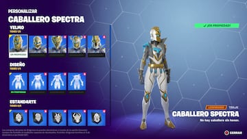 fortnite origenes pase batalla caballero spectra nueva skin