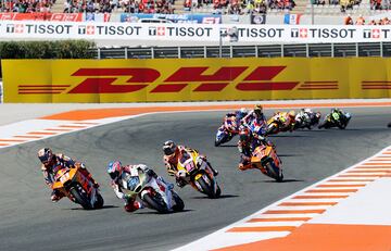 Agusto Fernández, durante la carrera de Moto2.