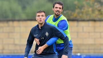 26/09/2023 FUTBOL ENTRENAMIENTO AMOREBIETA ERIK MORAN JAVIER ERASO