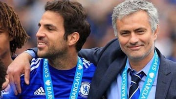 Cesc y Mourinho.