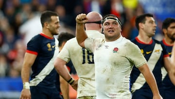 Jamie George celebra la victoria inglesa.