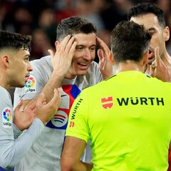 Will Barcelona striker Robert Lewandowski serve a three-match suspension?