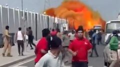Las terribles imágenes de pánico en Qatar al caer un misil neutralizado