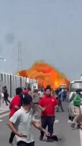 Las terribles imágenes de pánico en Qatar al caer un misil neutralizado