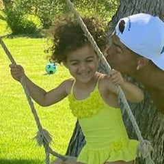 Cristiano recupera una foto de su niñez para presumir de parecido con su hija Alana