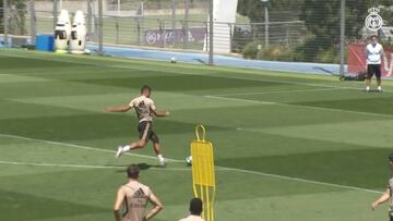 El Madrid afina su puntería en la sesión de hoy en Valdebebas