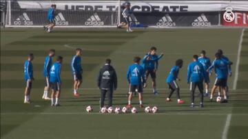 Sesión de recuperación del Real Madrid tras vencer al Betis