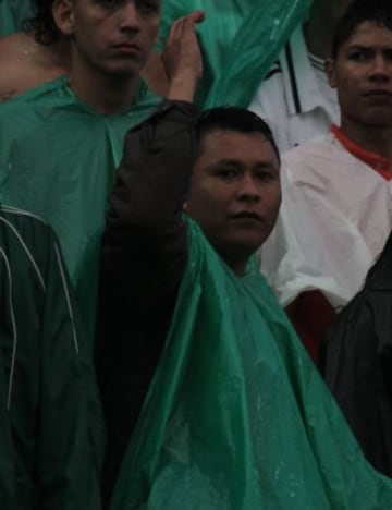 Los hinchas verdes, presentes en El Campín