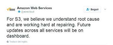 ¿Tu página no carga? Amazon Web Services ha caido