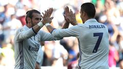 Gareth Bale y Cristiano Ronaldo con el Real Madrid