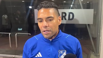 Falcao destaca el apoyo de la hinchada de Millonarios.
