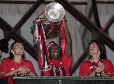 Clarence Seedorf:  Fue campeón de Europa con el Ajax (1995), Real Madrid (1998 y 2000) y AC Milan (2003 y 2007).