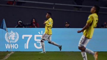 Óscar Cortés en un partido de la Selección Colombia en el Mundial Sub 20.