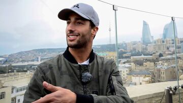 Daniel Ricciardo en Bakú.