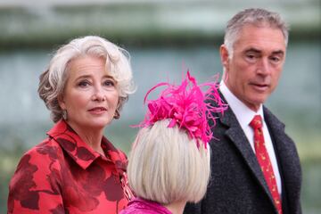 La actriz Emma Thompson y su marido Greg Wise.