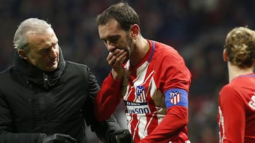 Godín será baja luego de perder tres dientes contra el Valencia