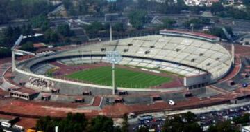 Estadio Olímpico Universitario: Recibió los JJ.OO de 1968 y el Mundial de fútbol en 1986. Con capacidad para 69 mil personas, posee la pantalla electrónica más grande en México, con una medida de 25 metros de largo y 8 de alto, con una alta definición de 3.600 píxeles.