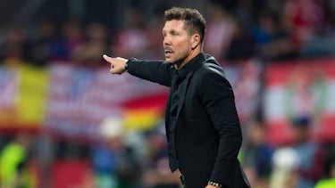 Diego Pablo Simeone, durante el Leverkusen-Atlético de Champions.