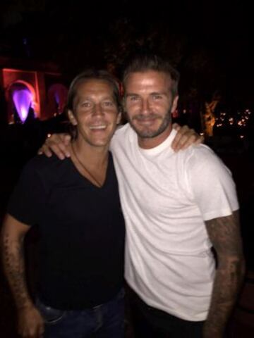 Michel Salgado con David Beckham.