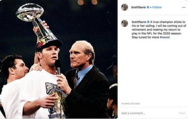 Brett Favre, víctima de un hacker en sus redes sociales