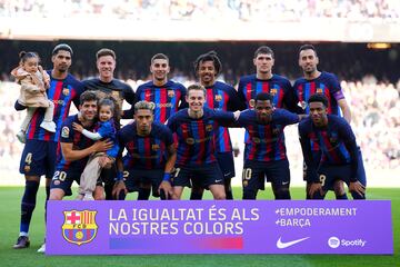 El once inicial del FC Barcelona para medirse al Valencia CF. 