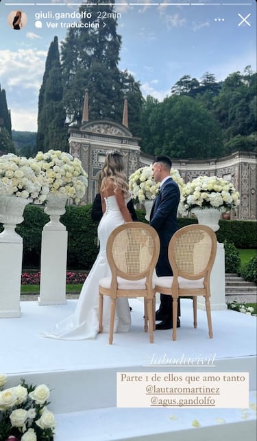 La Scaloneta presente en la boda de Lautaro Martínez y Agustina Gandolfo: las mejores fotos