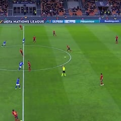 ¡Pero Gavi! Jugaba contra su ídolo de la infancia y a los 8" ya pasó esto contra él cara a cara