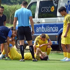 El Andorra, en vilo por la lesión de Christos Almpanis