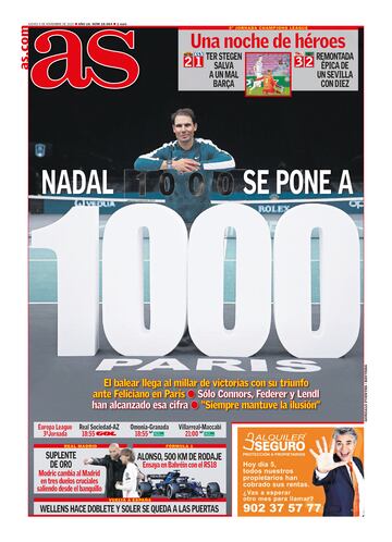 Rafa Nadal a través de las portadas de As