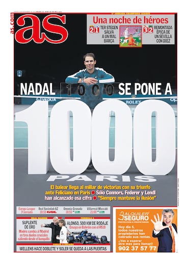 Rafa Nadal a través de las portadas de As
