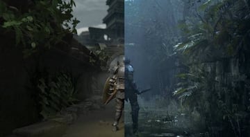 Demon's Souls Remake a la derecha, el original a la izquierda.