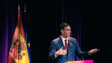 El presidente del Gobierno, Pedro Sánchez, interviene durante el acto institucional con motivo del Día Internacional de las Mujeres en el Museo del Prado, a 4 de marzo de 2026, en Madrid (España). El Ejecutivo ha puesto este año el foco en la violencia que sufren las mujeres online. Según el Ministerio de Igualdad, el 80% de las mujeres jóvenes españolas de entre 16 y 24 años ha sufrido acoso en redes sociales de manera puntual.
04 MARZO 2026;MADRID;MUJERES;8M
César Vallejo Rodríguez / Europa Press
04/03/2026