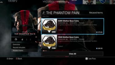 Estos son los precios en los micropagos para la Mother Base de MGS V