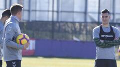 PHOTOGENIC/MIGUEL &Atilde;NGEL SANTOS. VALLADOLID. 25/1/2019. 
 Sergi Guardiola en el entrenamiento con el Real Valladolid
 