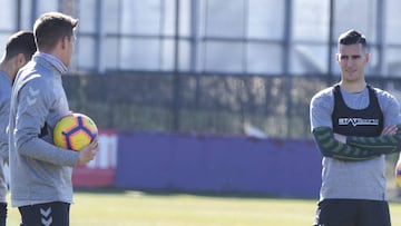 PHOTOGENIC/MIGUEL Ã?NGEL SANTOS. VALLADOLID. 25/1/2019.
Sergi Guardiola en el entrenamiento con el Real Valladolid