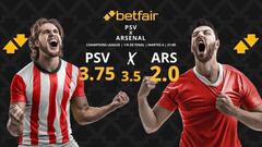 PSV vs. Arsenal: horario, dónde ver, pronósticos y cuadro