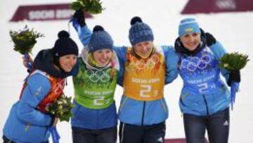 Vita Semerenko, Juliya Dzhyma, Valj Semerenko y Olena Pidhrushna.