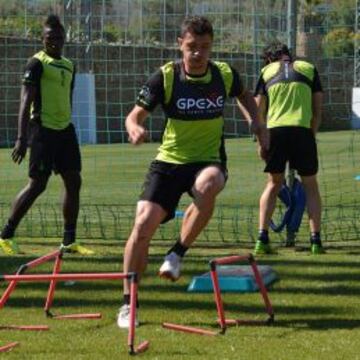 NECESIDAD. Piti, durante un entrenamiento en Marbella.