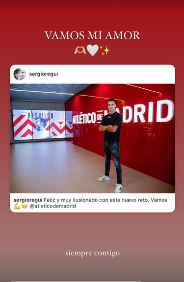 El mensaje de Marta Díaz a Reguilón tras ser presentado con el Atlético