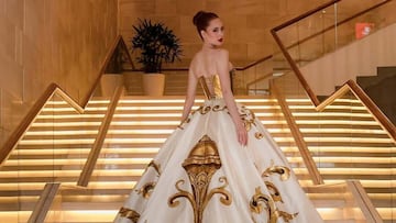 Valeria Pérez, Miss Puerto Rico, que ganó el Best Designer Dress en Miss Mundo 2025.