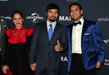 Manny Pacquiao presentó su película "Manny" en Los Ángeles. La belleza y el glamour se tomaron aquel momento.