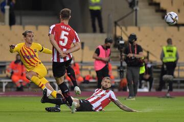 Antoine Griezmann, Íñigo Martínez y Yeray Álvarez.