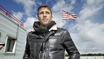 13/03/13  ENTRENAMIENTO DEL ATLETICO DE MADRID   VISITA HERNAN CRESPO ENTREVISTA